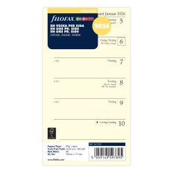 Filofax 2026 Personal Refil uge pr. side