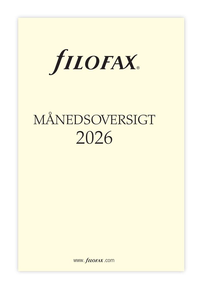 Filofax 2026 Pocket Mnedsoversigt
