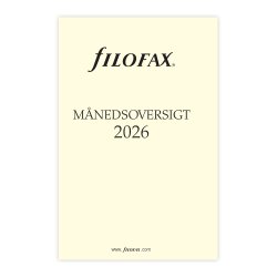 Filofax 2026 Pocket Mnedsoversigt