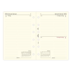 Filofax 2026 Pocket Refil dag pr. side 