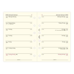 Filofax 2026 Pocket Refil uge pr. Side