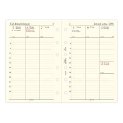 Filofax 2026 Pocket Refil uge pr. opslag Vertikal