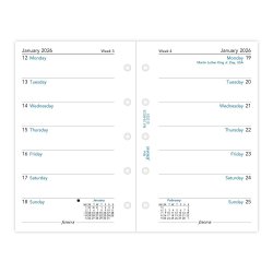 Filofax 2026 mini uge pr. opslag ENGELSK
