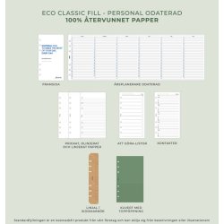 Filofax Eco personal Dark Walnut Omslag m. uge kal