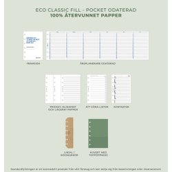 Filofax Eco pocket Dark Walnut Omslag m. uge kal.