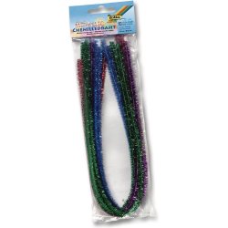 Chenille Piberenser Flerfarve Glitter 10s. 50cm 8