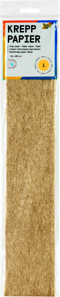 Crepe Papir Guld 50x250