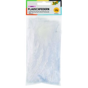 Dekorations Fjer 10 g Hvid