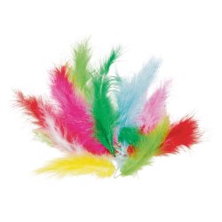 Dekorations Fjer 10 g ass farver