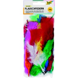 Dekorations Fjer 10 g ass farver