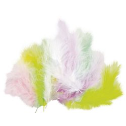 Dekorations Fjer 10 g flerfarvet Pastel