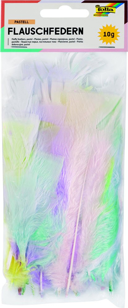 Dekorations Fjer 10 g flerfarvet Pastel