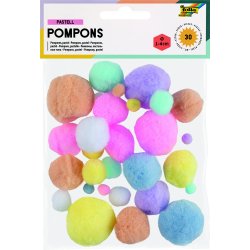 Pompons Pastel 1-4 mm 30 stk. 