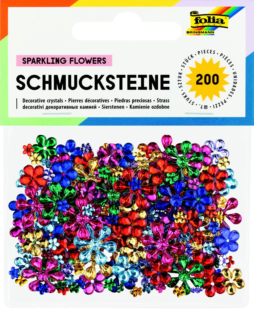 Pyntesten Blomster  ass. farver 200 stk. 