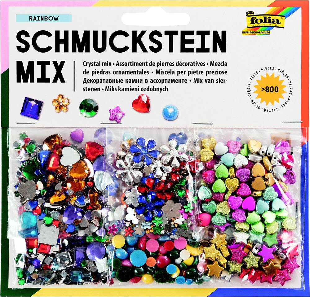 Pyntesten Mix 800 stk. Multi farvet Rainbow