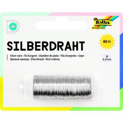 Slvbelagt kobbertrd 0,3mm x 80m 