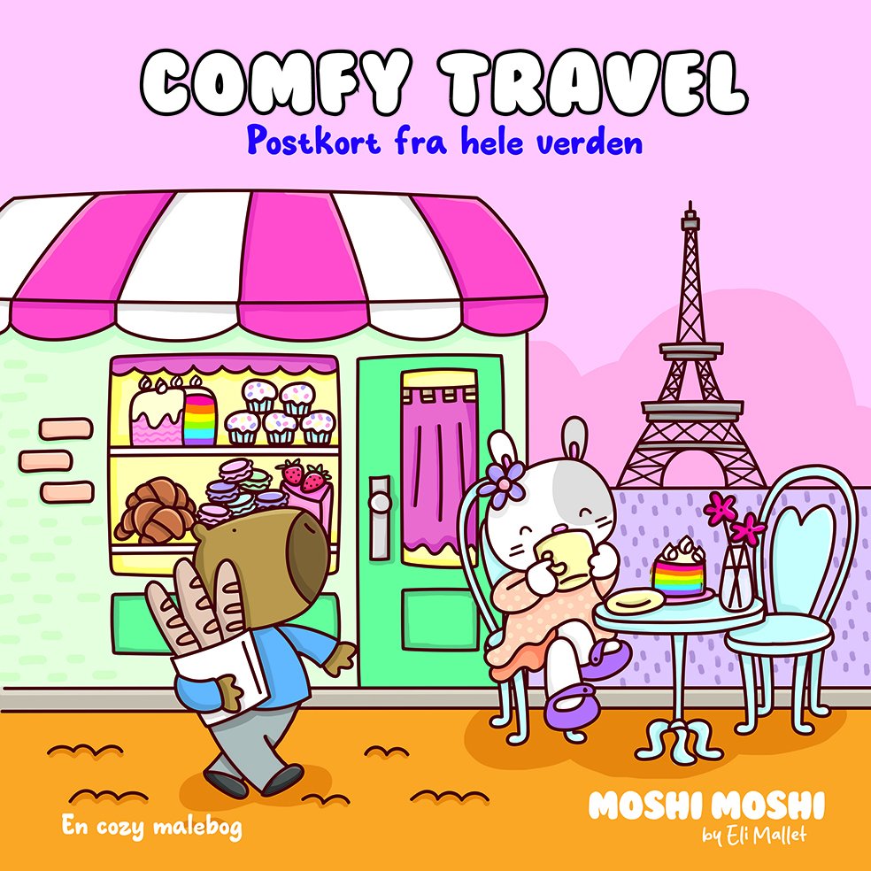 Malebog Comfy Travel Postkort fra hele verden