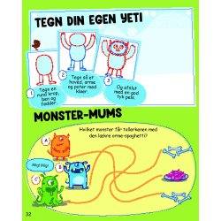 Opgavebog m. 2000 klisterm�rker Monstre