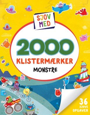 Opgavebog m. 2000 klisterm�rker Monstre