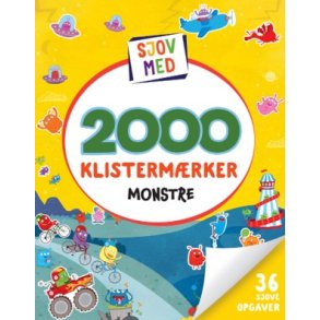 Opgavebog m. 2000 klisterm�rker Monstre