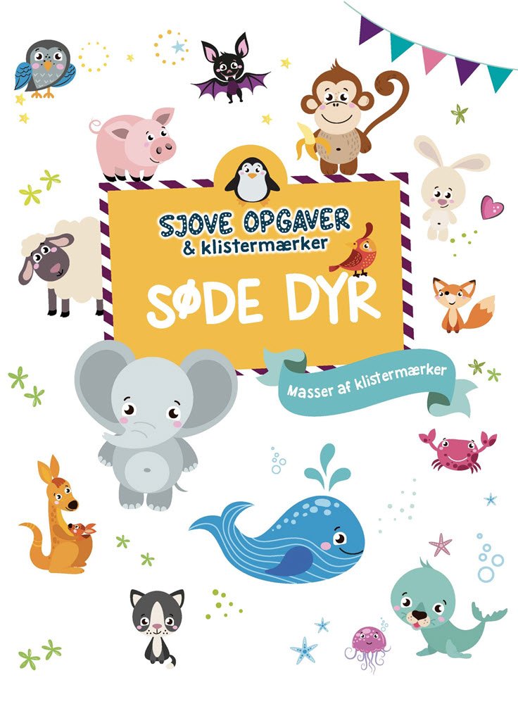 Sjove opgaver og klisterm�rker s�de dyr