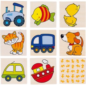 Huskespil for brn i tr mini 