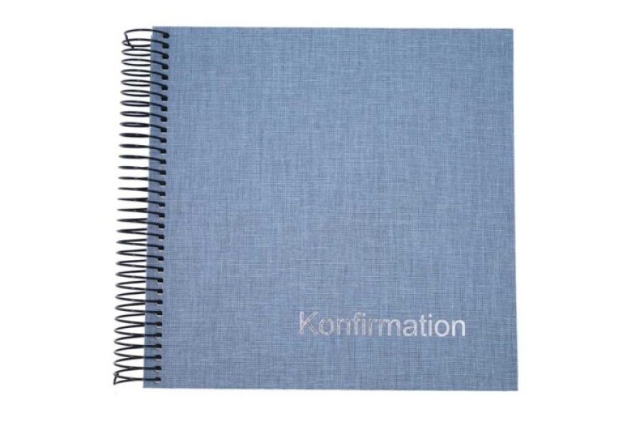 Goldbuch Konfirmation foto Bog 20x20 cm 40 s. Denim Bl�