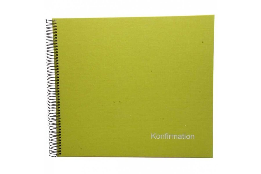 Goldbuch Konfirmation foto Bog 34x30 cm 40 s. Lime Gr�n