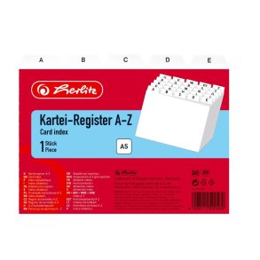HERLITZ kartoteksregister PP A5 hvid A-Z