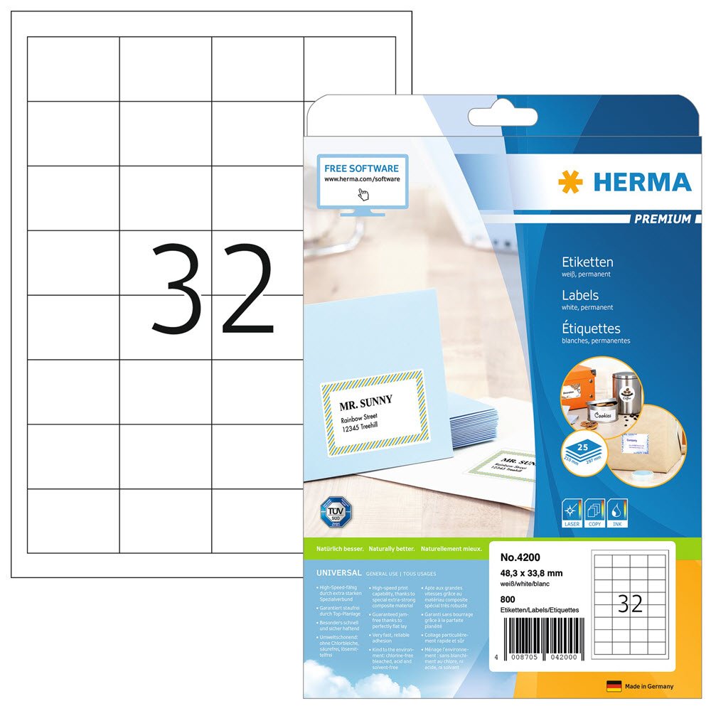Herma etiket Premium 48,3x33,8 (800)
