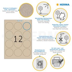Herma etiket Silphie 60 kraftpapir (240)