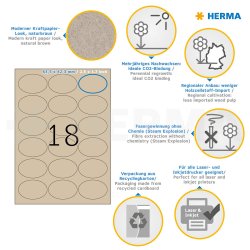 Herma etiket Silphie oval 63,5x42,3 kraftpapir (360)