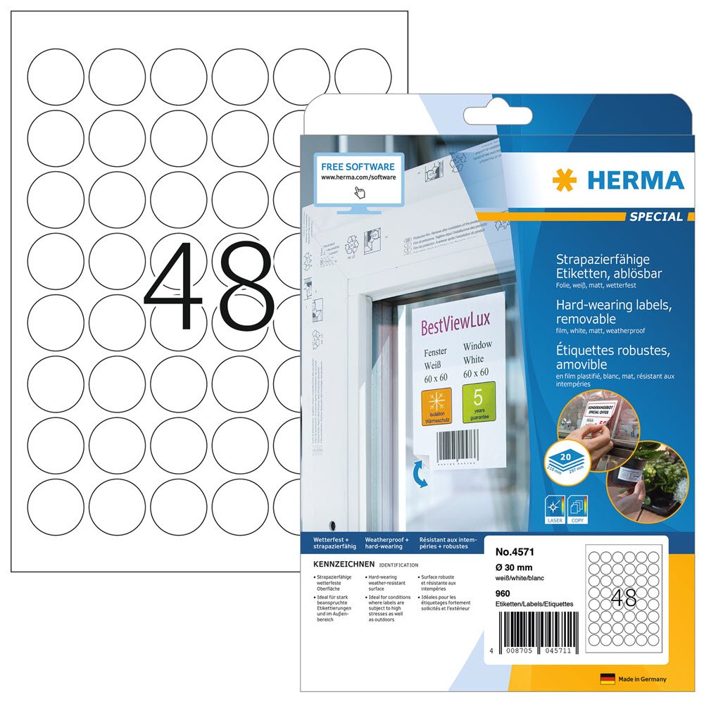 Herma etiket aftagelig film ektra strk 30 (960)