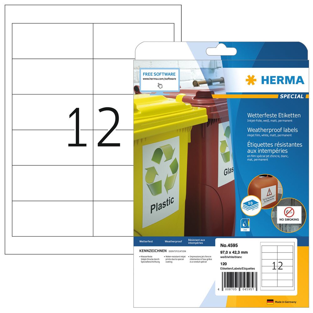 Herma etiket inkjet film ekstra strk 497x42,3 (120)