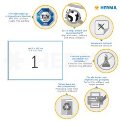 Etikett HERMA Premium A5 10 ark