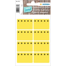 Etiketter HERMA Vario Fryse snekrystaller Gul