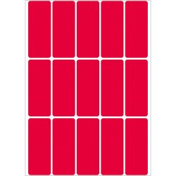 Etiketter I Mappe 20X50 mm Fluoreserende rd