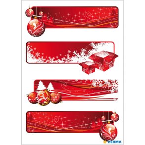 Julestickers kugler rde