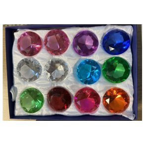 Krystal Diamanter � 55mm ass farver 1 stk.