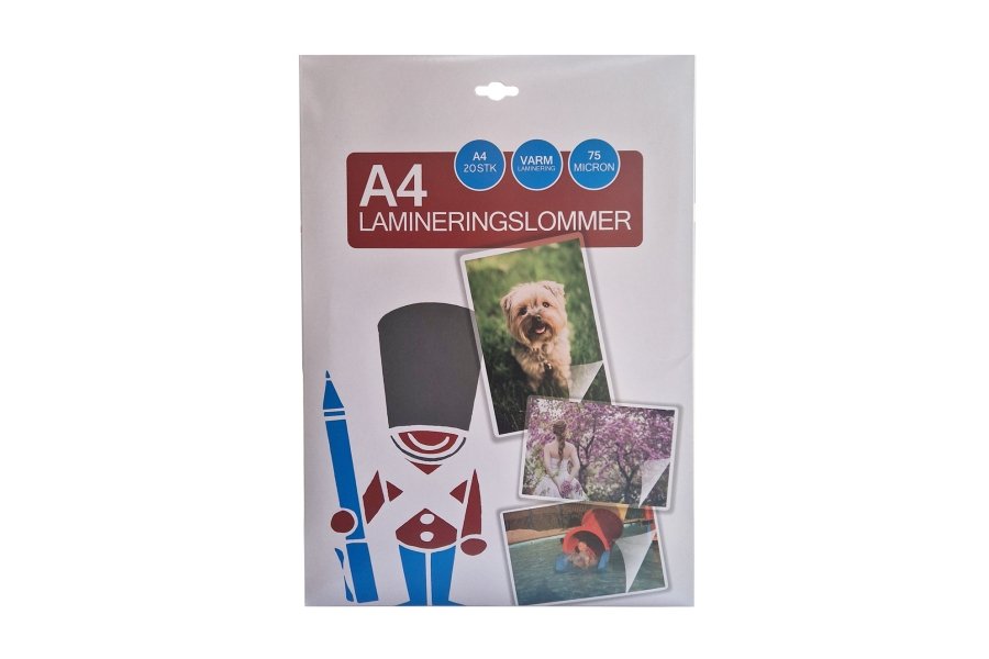 Lamineringslomme A4 75 mic. 20 ark. 