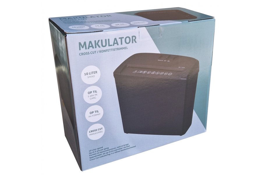 Makulator Cross Cut sort