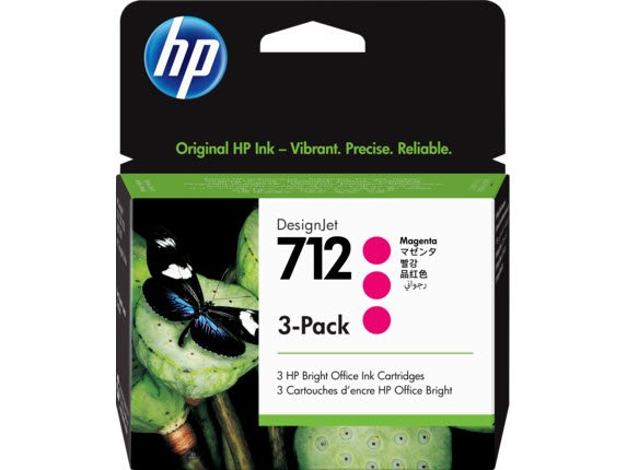 HP 712 29mlMagenta DesignJet Ink Cartridge (3)