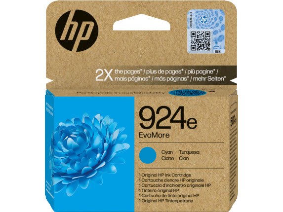 HP 924e EvoMore Cyan Original Ink Cartridge