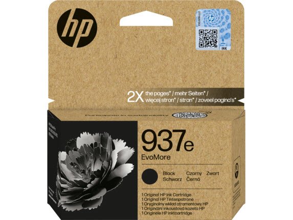 HP 937e EvoMore Black Original Ink Cartridge