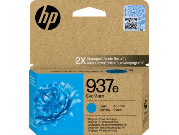 HP 937e EvoMore Cyan Original Ink Cartridge