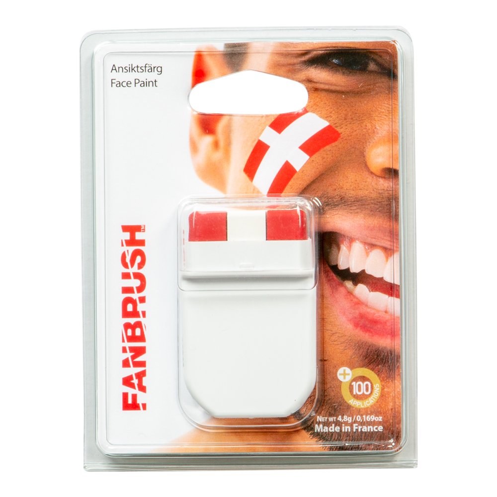 Ansigtsmaling Dansk flag Brush