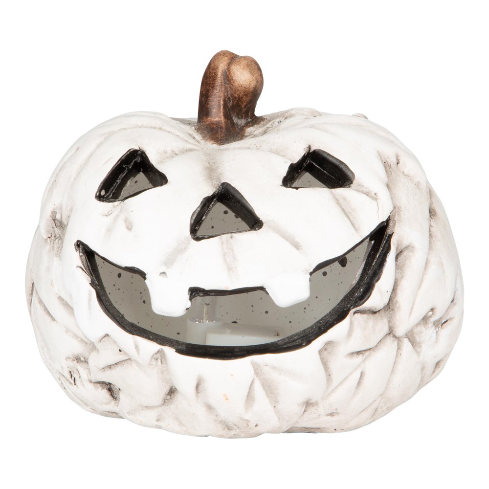 Halloween Grskar hvid m. LED lys 