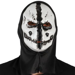 Halloween Maske sort og hvid skelet
