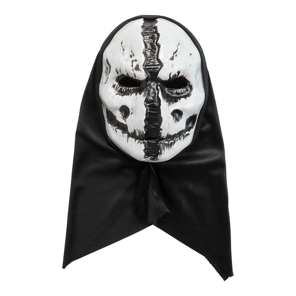 Halloween Maske sort og hvid skelet