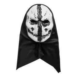 Halloween Maske sort og hvid skelet